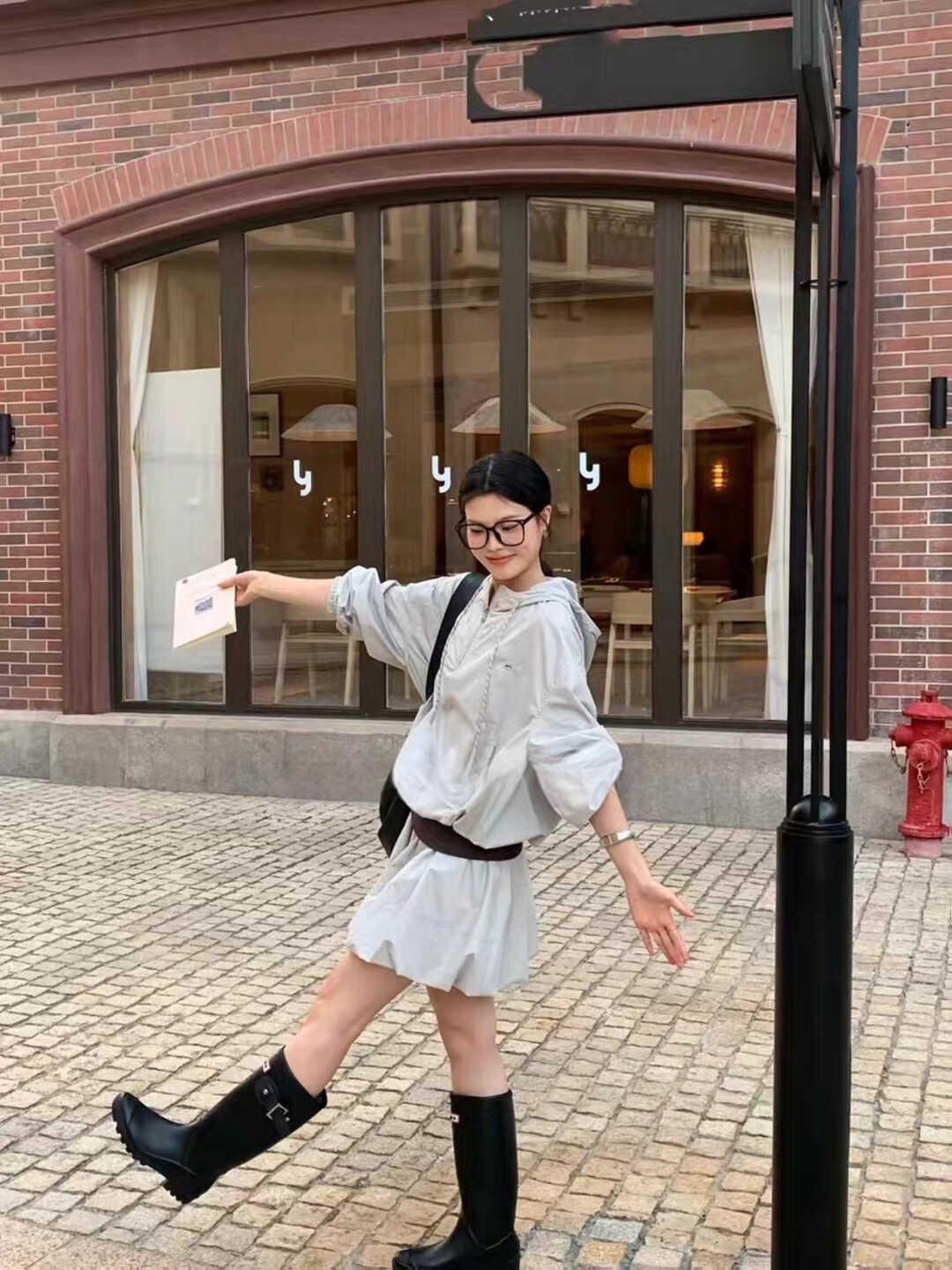 轻户外运动风 | 夹克连帽上衣+花苞裙2件套*3 Colors