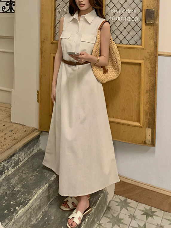 Eveline Sleeveless Dress 高级感无袖连衣裙*2Colors