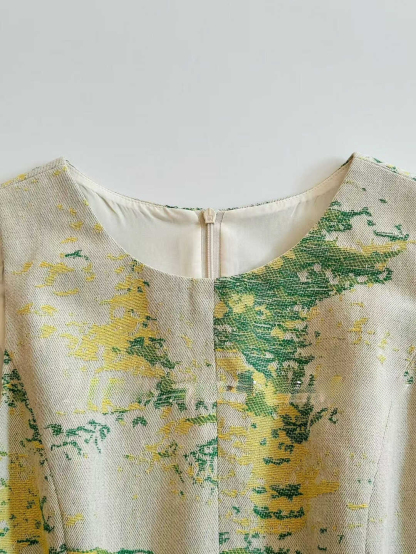 Jacquard Midi Dress 提花收腰连身裙