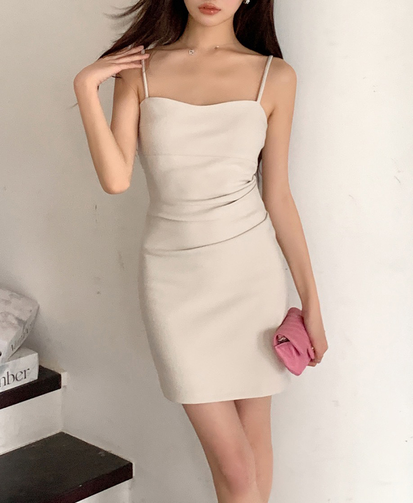 Real Shot 2025 Summer New Short Dress Sexy Short Dress European and American Simple Elegant Strap Dress for Women