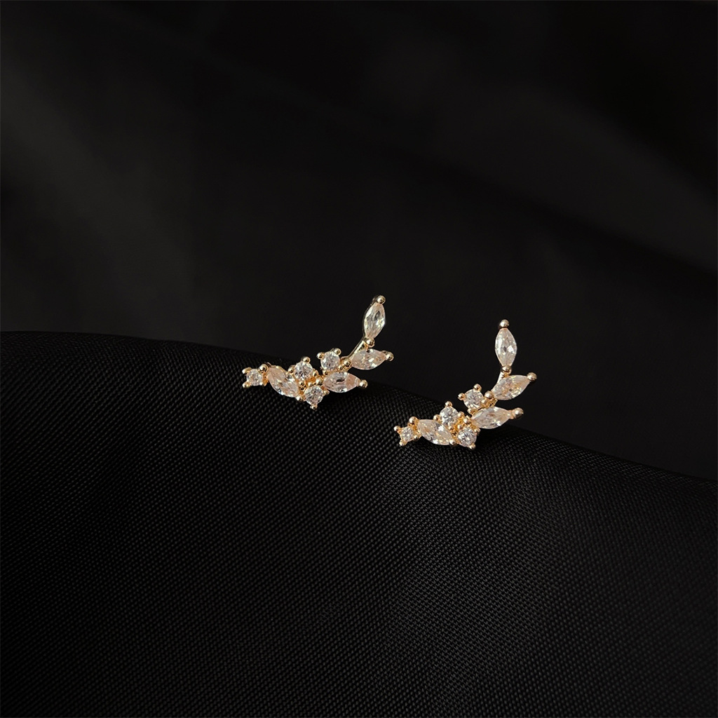 Wheat Zircon Earrings 锆石麦穗耳环