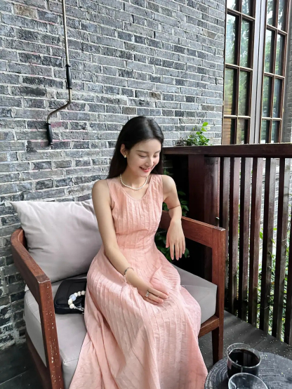 LUMEA Textured Midi Dress 简约肌理背心连身裙* 6 Colors