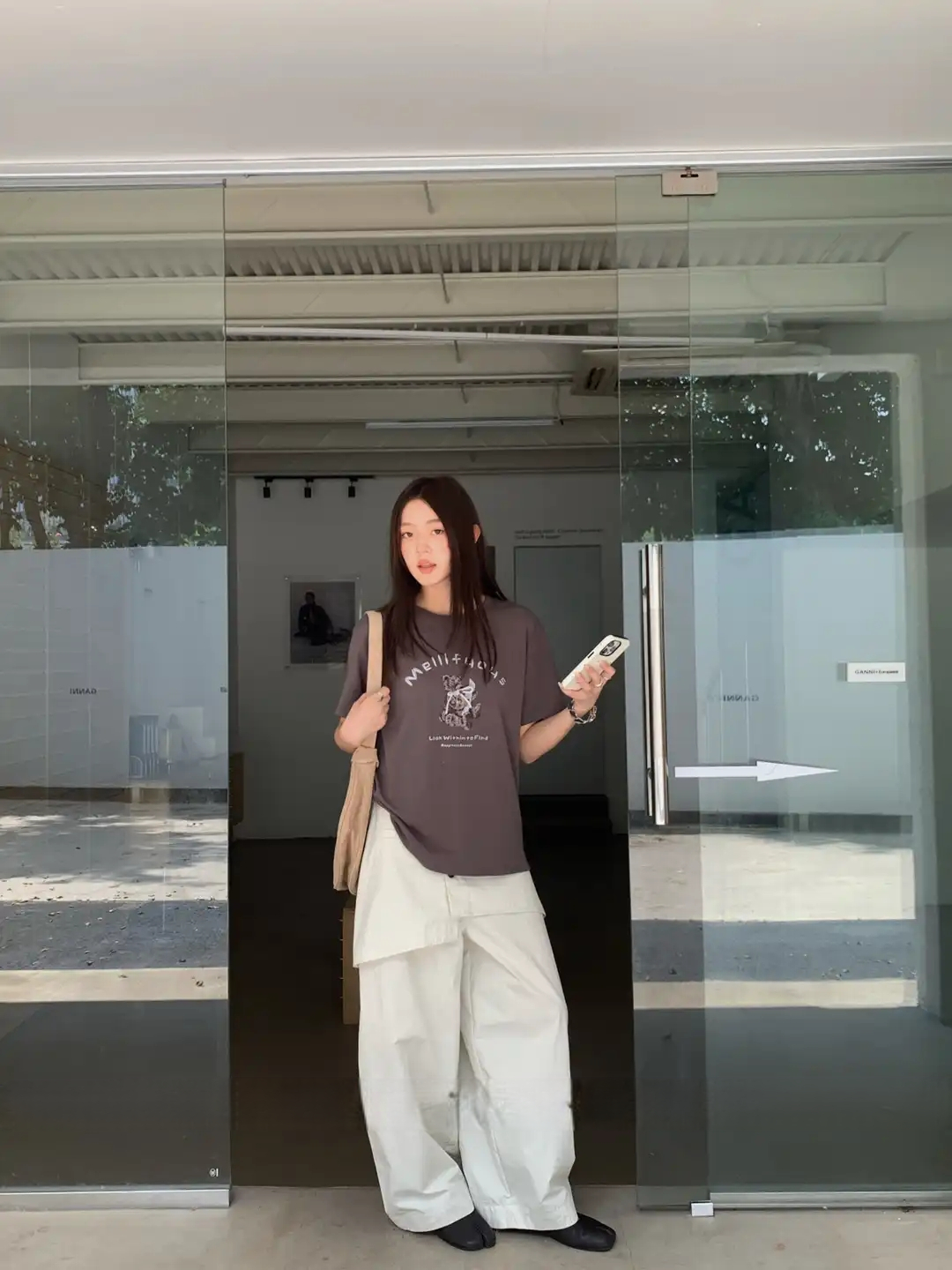 RINA Bow Bear Graphic Tee 蝴蝶结熊图案T恤* 3 Color