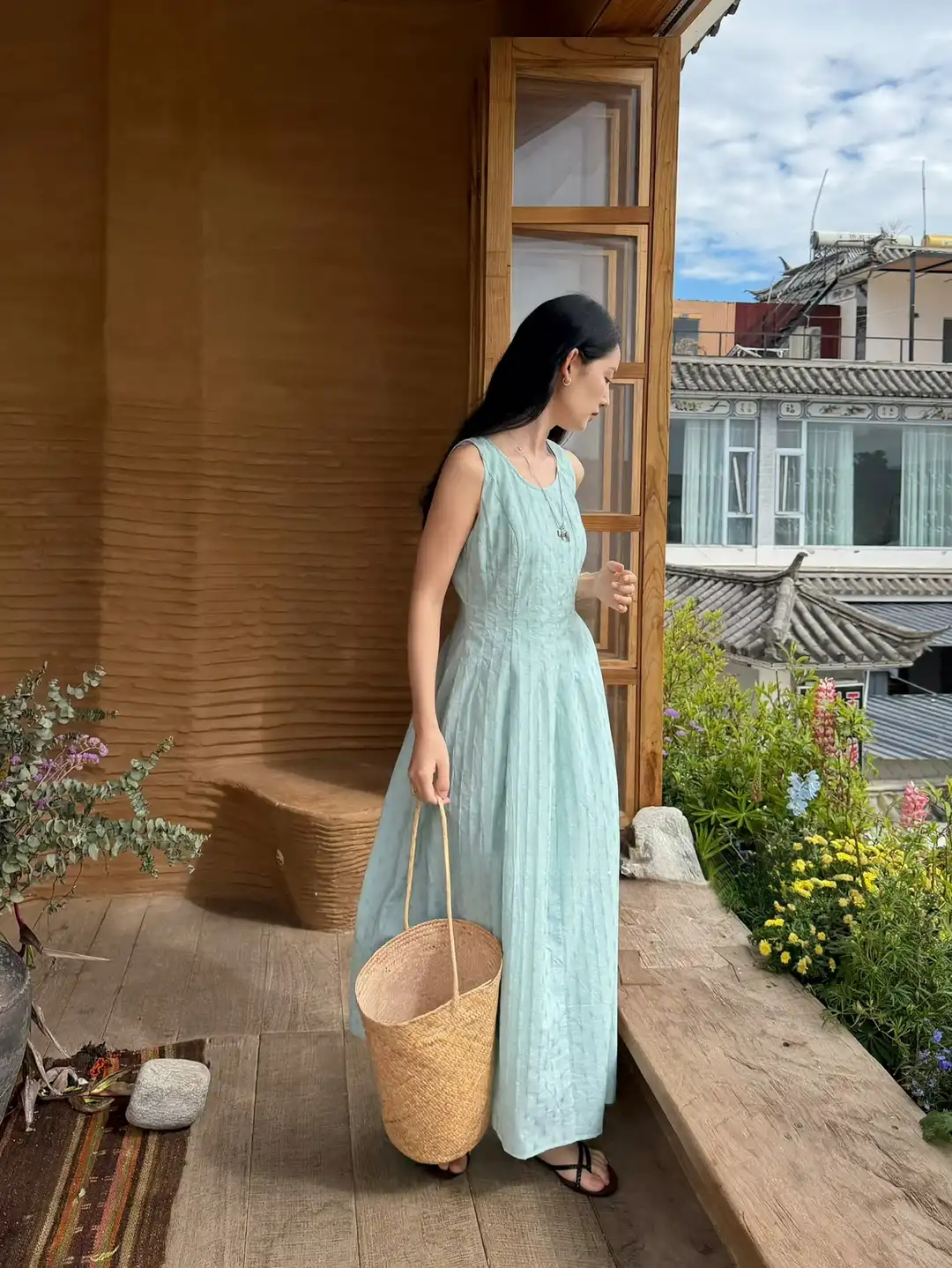 LUMEA Textured Midi Dress 简约肌理背心连身裙* 6 Colors
