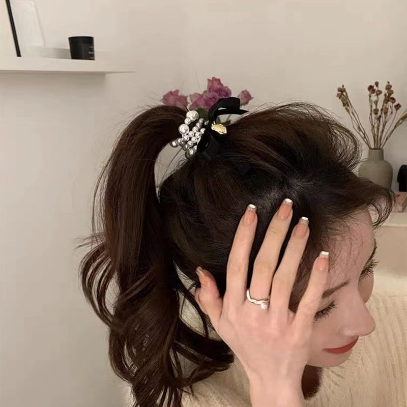 Pearl Butterfly Hair Tie 珍珠蝴蝶结发圈*3色 