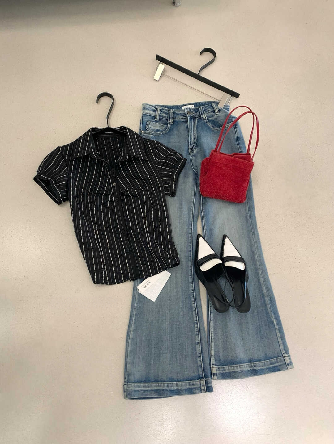 Vintage Striped Color-Block Shirt 复古条纹撞色衬衫*2 Colors