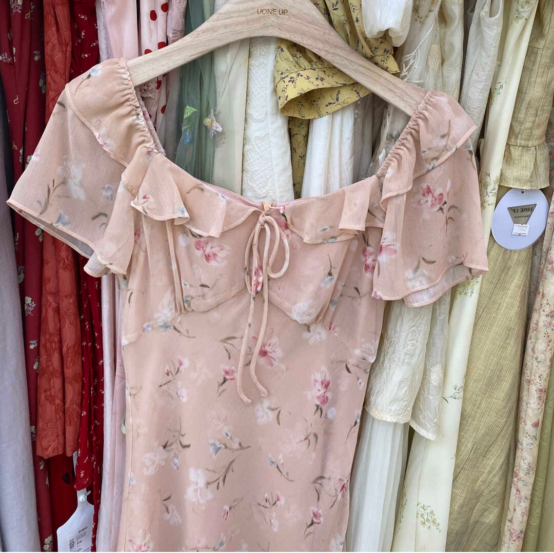 Sweet Cottage Ruffle Trim Dress 田园甜美木耳边连衣裙*2 Colors