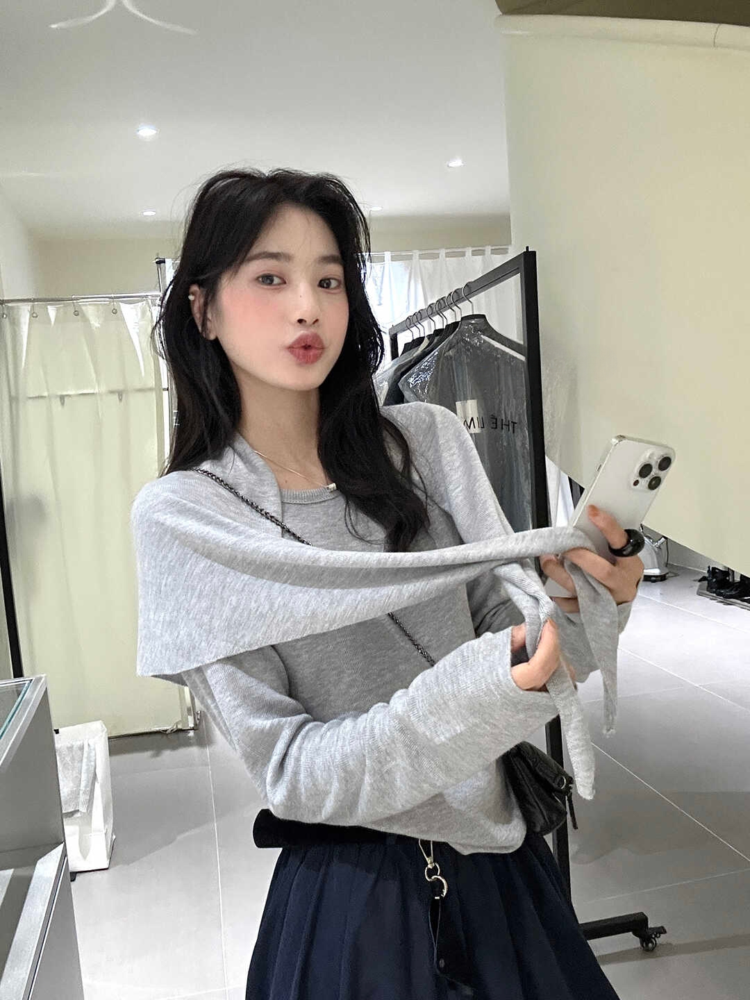  Classic Knit Top with Shawl 气质圆领针织配披肩*4 Colors