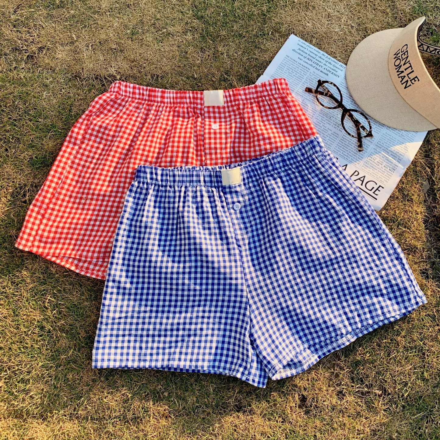 Retro Check Casual Shorts 慵懒风复古格子休闲短裤*2 Colors