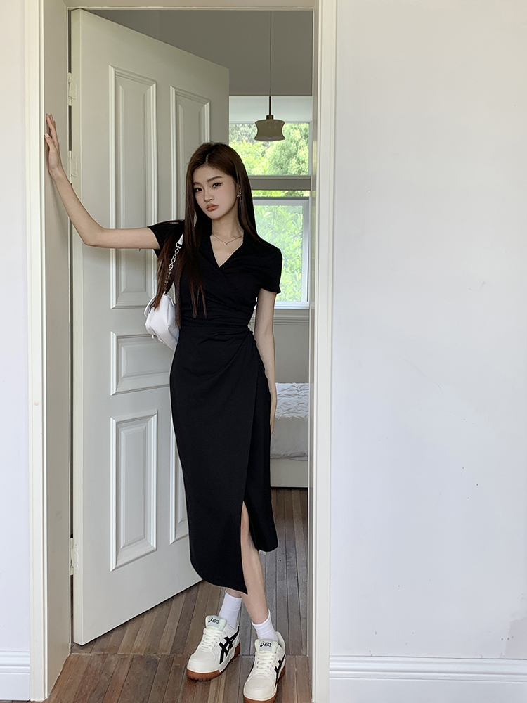 Classy OL Asymmetric Dress 气质OL风不对称连衣裙*2Colors