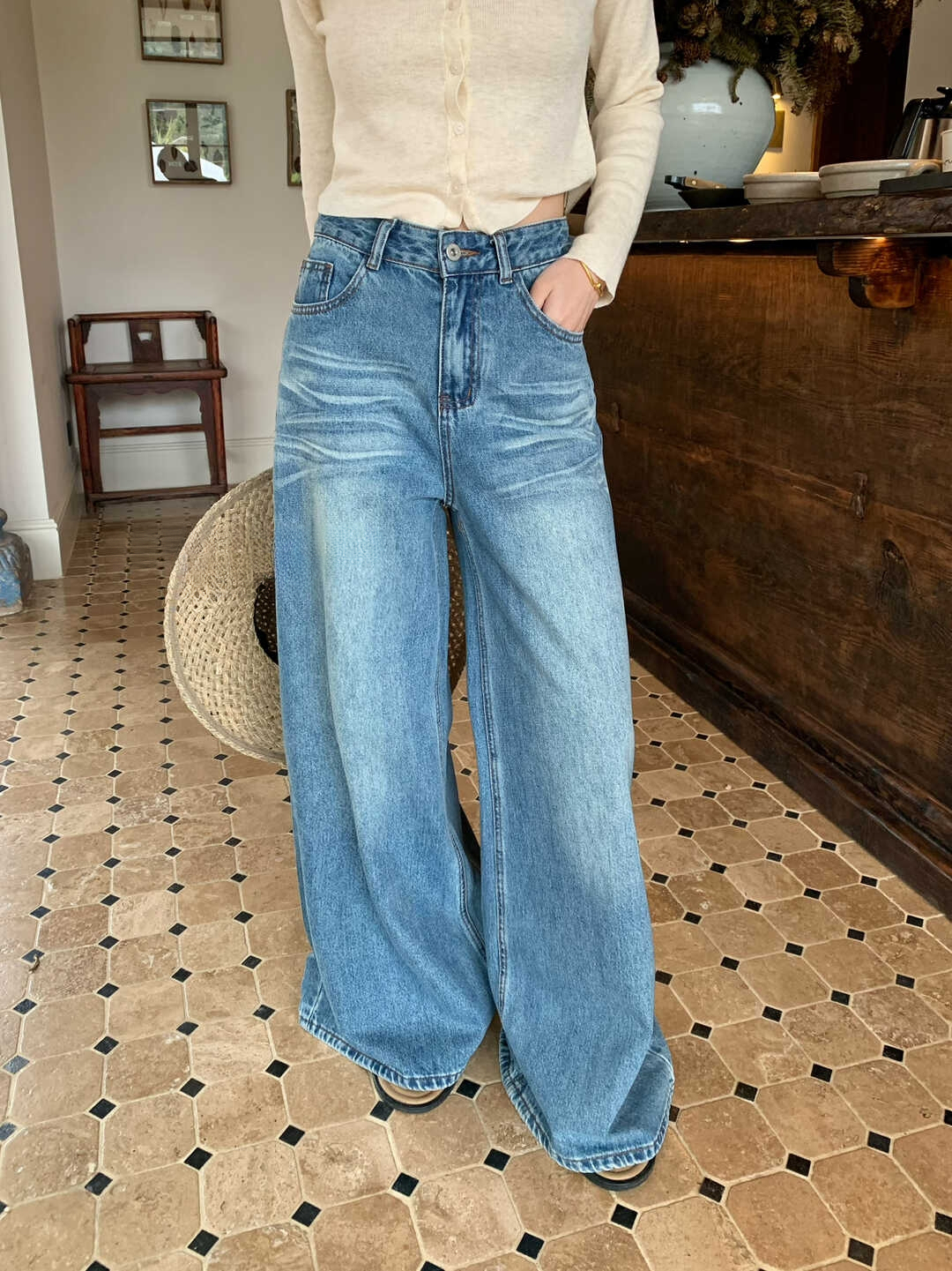 Washed Cat Scratch Casual Jeans 裤型太正 ◣洗水猫抓纹休闲牛仔裤*2 Colors
