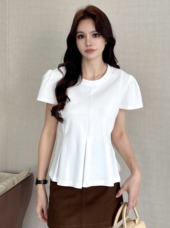 Pleated Waist Fit Top 轻甜压褶收腰上衣*6 Colors