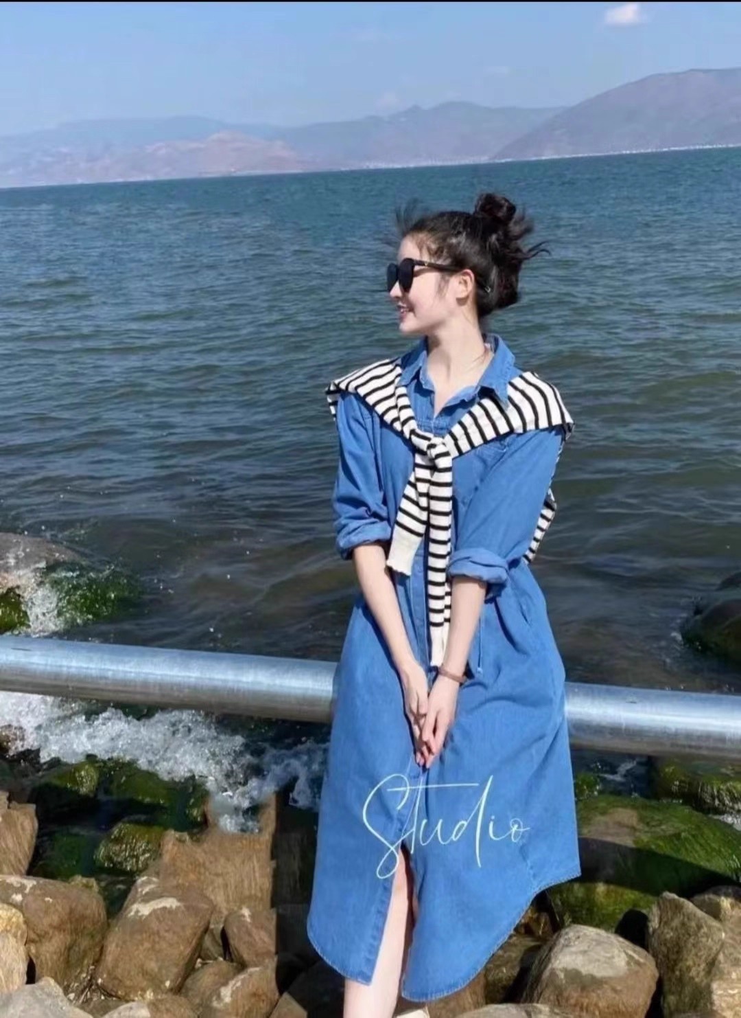 Stripe Shoulder Wrap Shawl 条纹小披肩*5 Colors