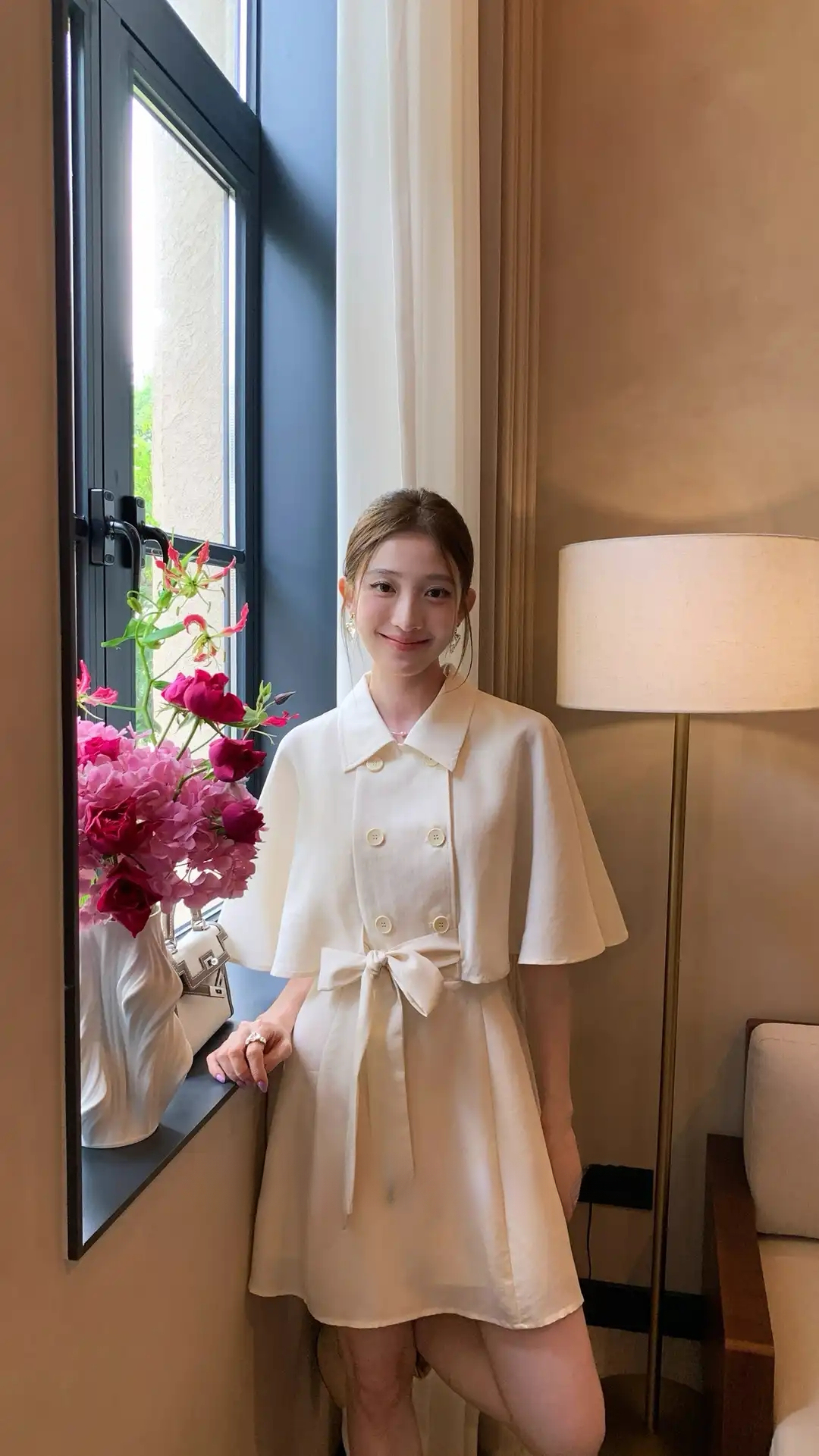 LUXE Cape-Sleeve Dress 千金斗篷设计连身裙 * 3 Colors