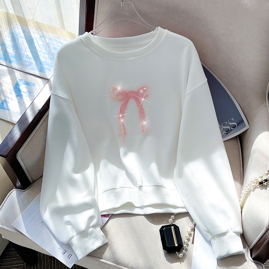 Real Shot Spot ~ 2024 Autumn and Winter New Korean Style Thin Two-Piece Suit Shawl Bow Embroidered Sweater Women