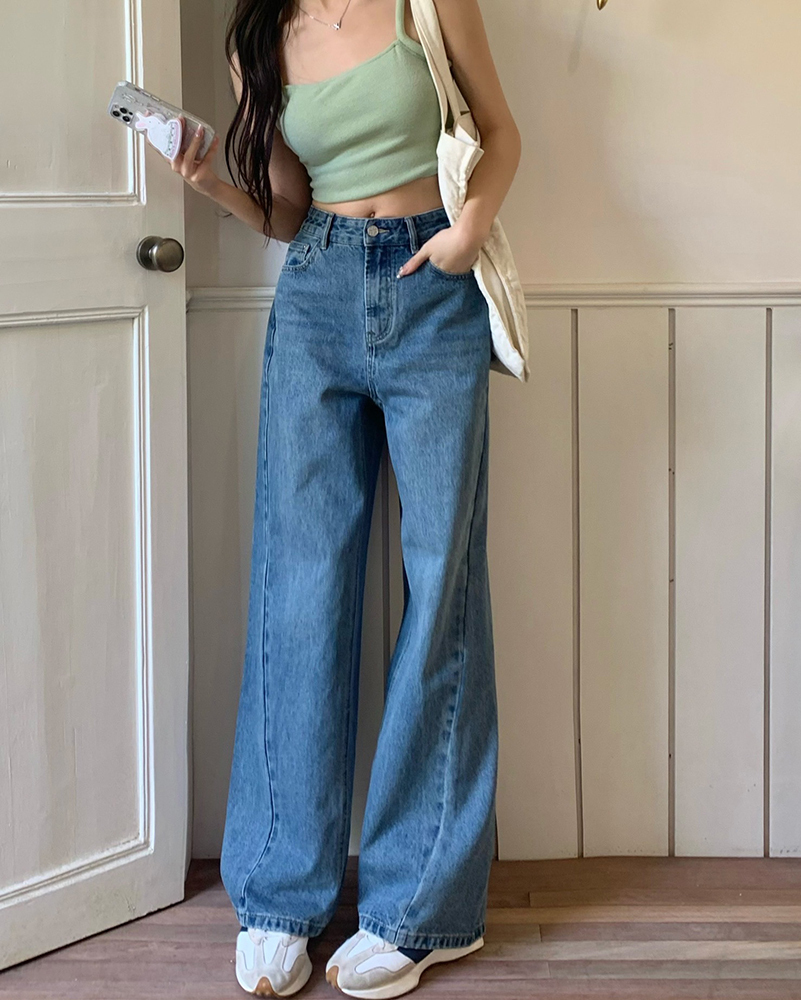 Vintage Wide-Leg Jeans for Women 复古阔腿裤牛仔裤