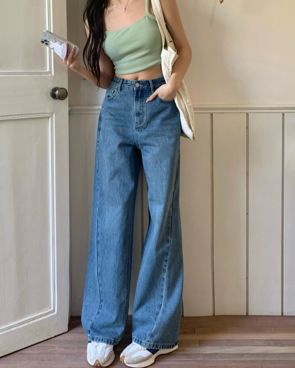 Vintage Wide-Leg Jeans for Women 复古阔腿裤牛仔裤