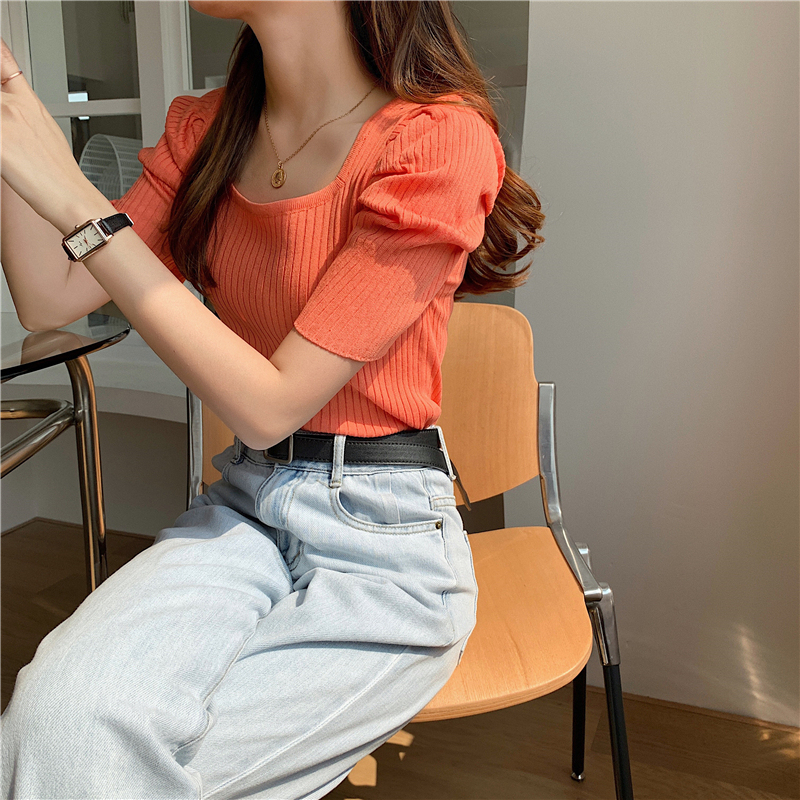 Stella Puff Sleeve Top 心机方领泡泡袖上衣*5Colors