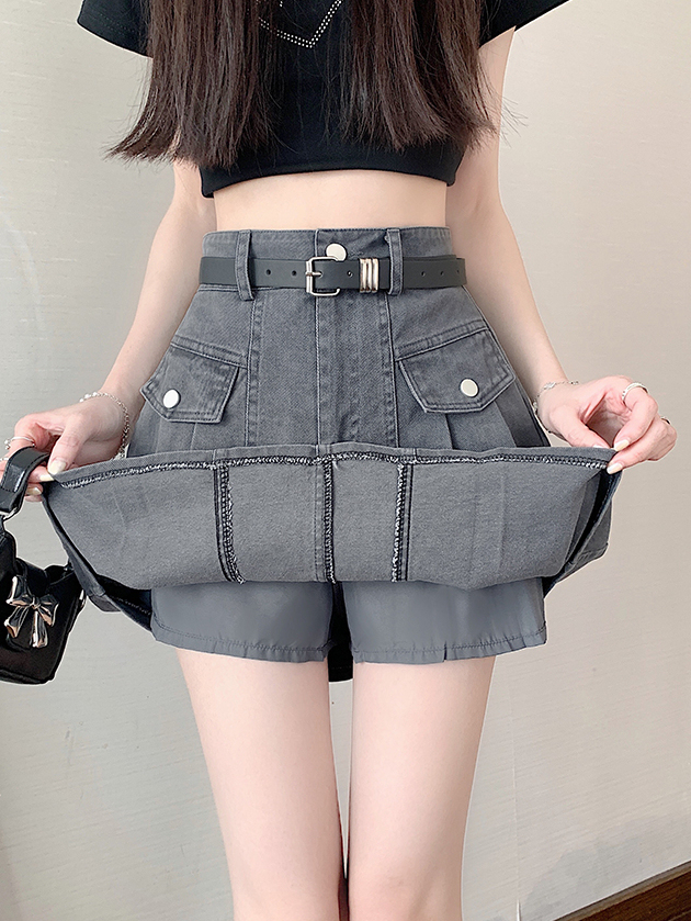 High Waist Elegant Slimming Short Skirt 百褶半身裙