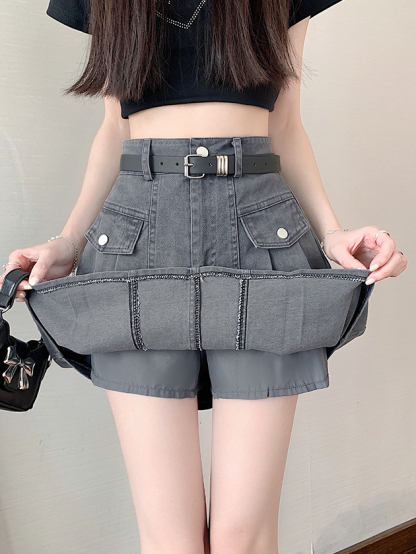 High Waist Elegant Slimming Short Skirt 百褶半身裙