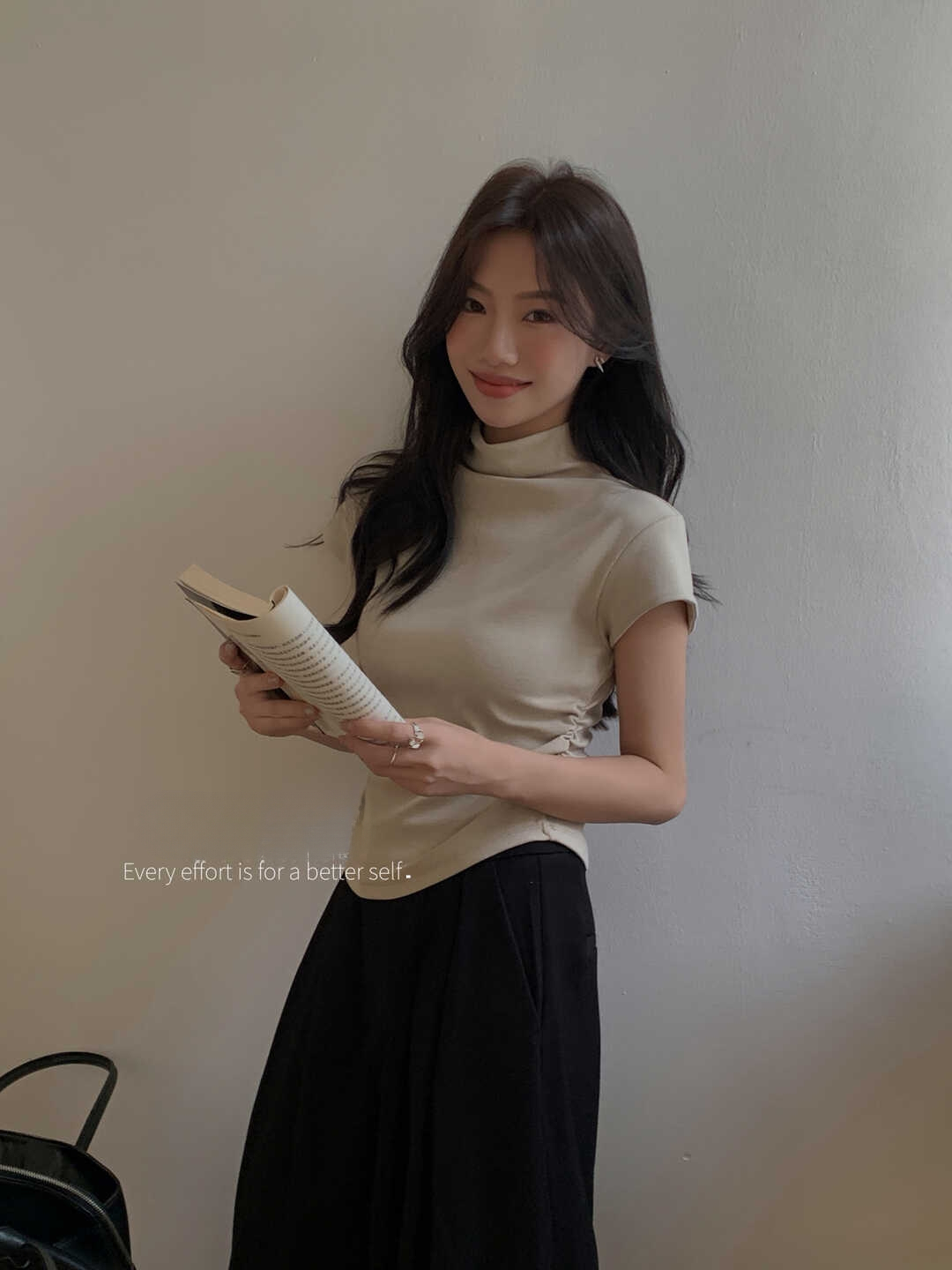 Half-high Collar Ultra-flattering Short Sleeve T-shirt 半高领超美体态短袖T*10 Colors