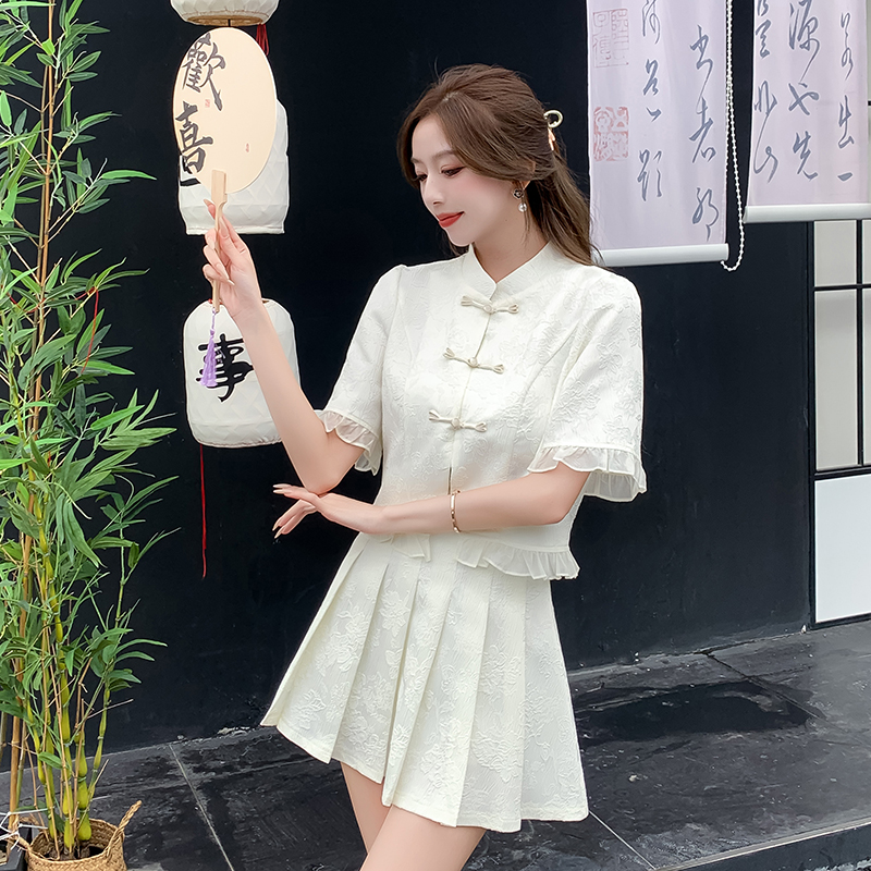 Serene Ink Pleat Skirt Two-Piece Set 水墨吟风百褶裙2件套*2 Colors