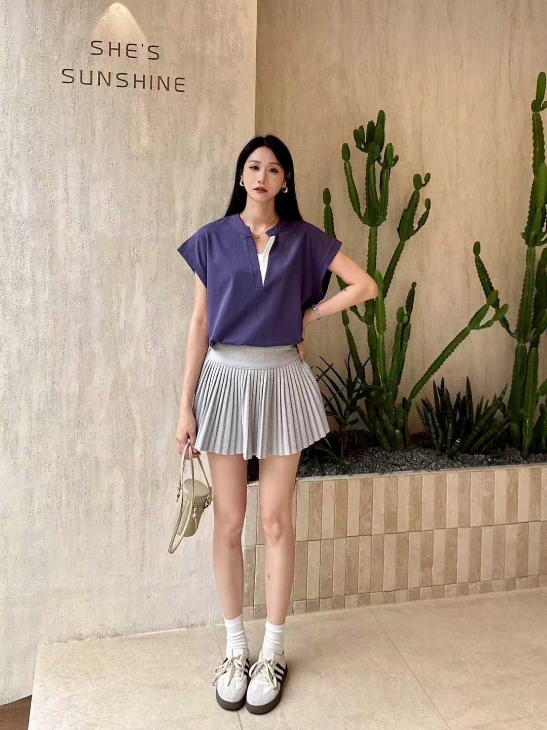 Colorblock V-Neck Top 撞色V领上衣*5 Colors