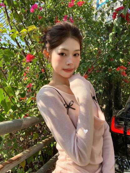 Sweet Bow Faux Two-Piece Knit Top 氧气甜美感~立刻入坑甜美蝴蝶结吊带假两件针织衫*7 Colors