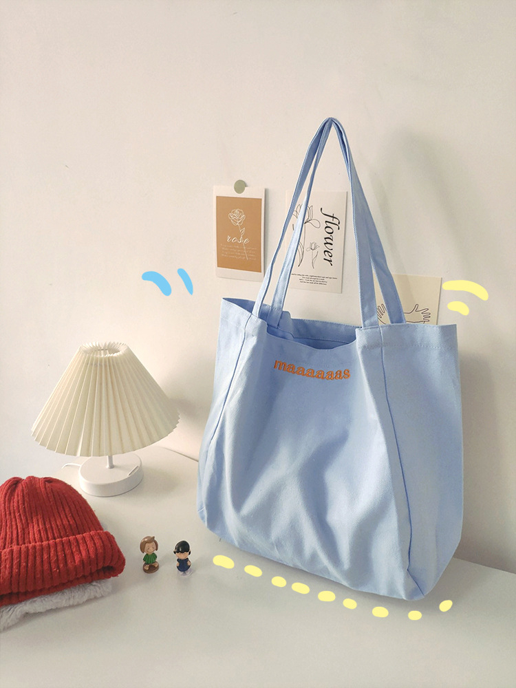 Maaas Candy-Colored Letter Canvas Bag 糖果色字母单肩手提*4Colors