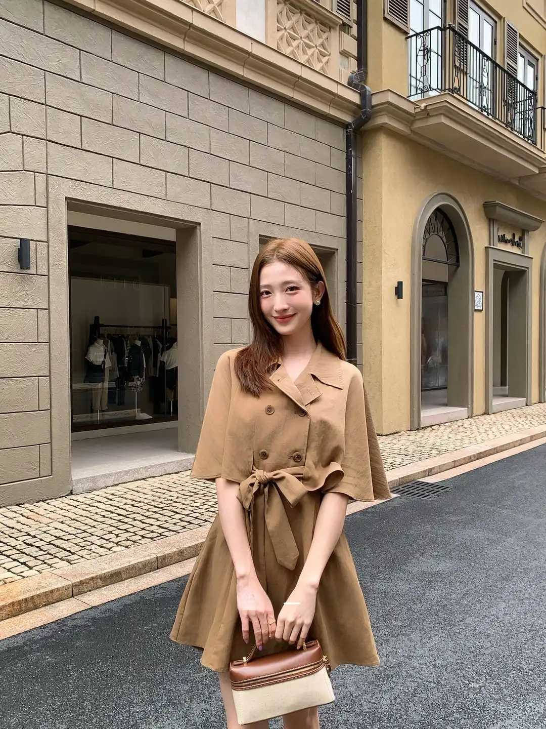 LUXE Cape-Sleeve Dress 千金斗篷设计连身裙 * 3 Colors