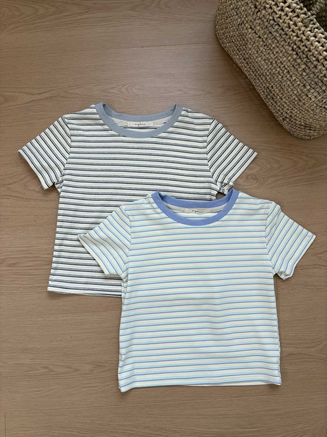 条纹控✜超好看撞色圆领T恤*2 Colors