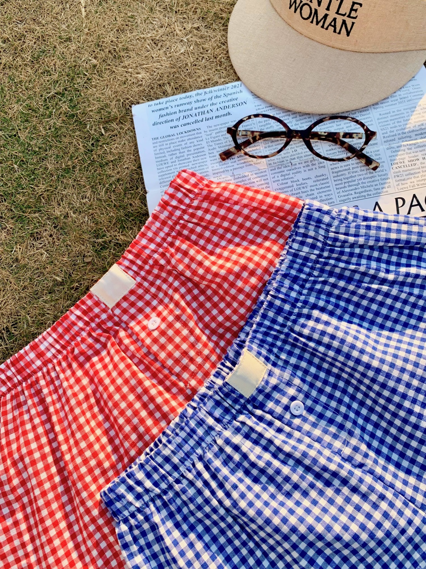 Retro Check Casual Shorts 慵懒风复古格子休闲短裤*2 Colors