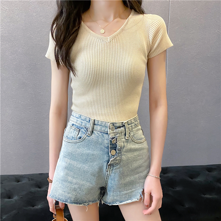 Soft Knit V-Neck Top 针织V领上衣*5 Colors