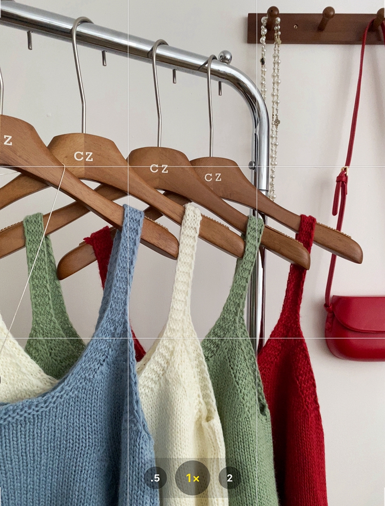 Woven Texture Cami Top 木耳边编织吊带背心*4Colors