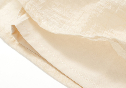 法式方领肌理感套装 French-style square-neck short-sleeve shirt