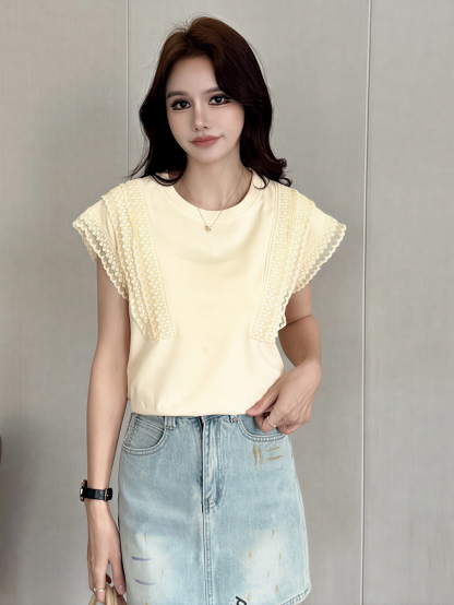 Korean Sweet Lace Trim Top 韩系甜美蕾丝花边上衣*5 Colors