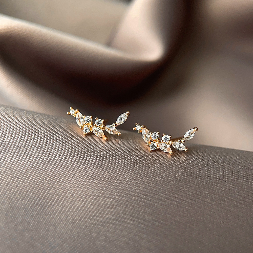 Wheat Zircon Earrings 锆石麦穗耳环