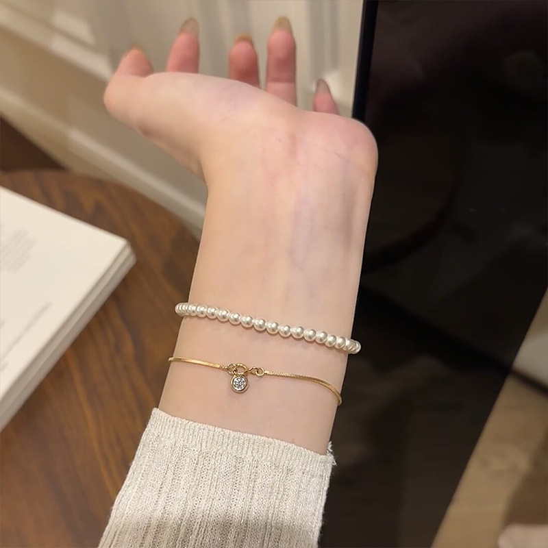 Classic Pearl & Zircon Bracelet 百搭珍珠锆石手链