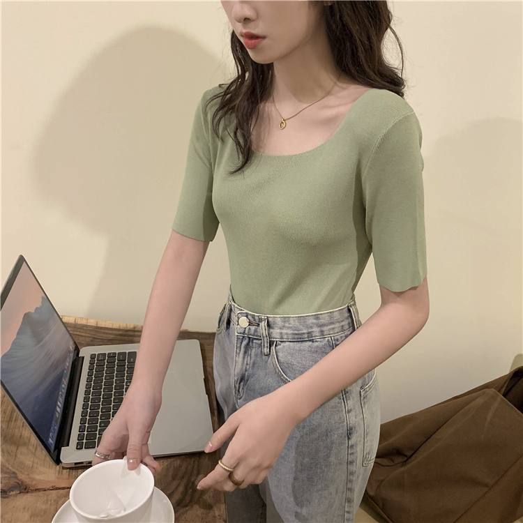 Classic Ice Silk Square Tee 复古方领冰丝T恤*8 Colors