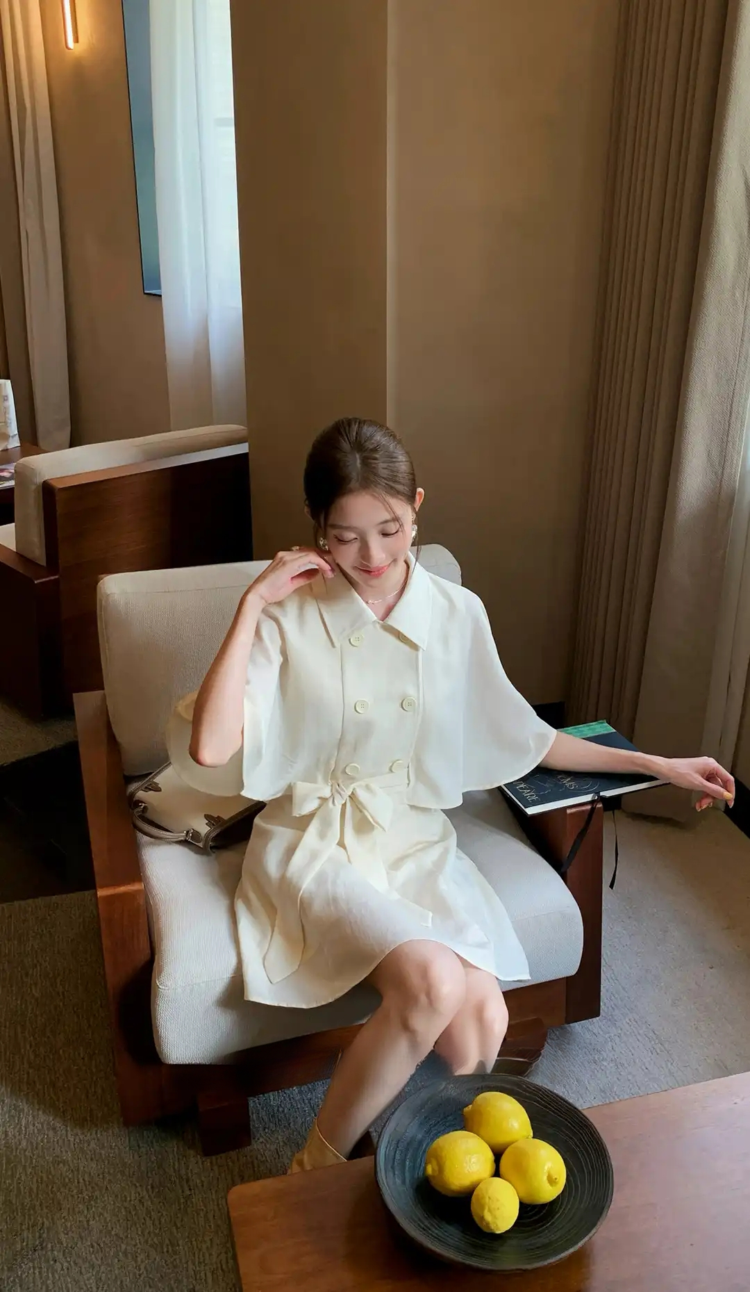 LUXE Cape-Sleeve Dress 千金斗篷设计连身裙 * 3 Colors