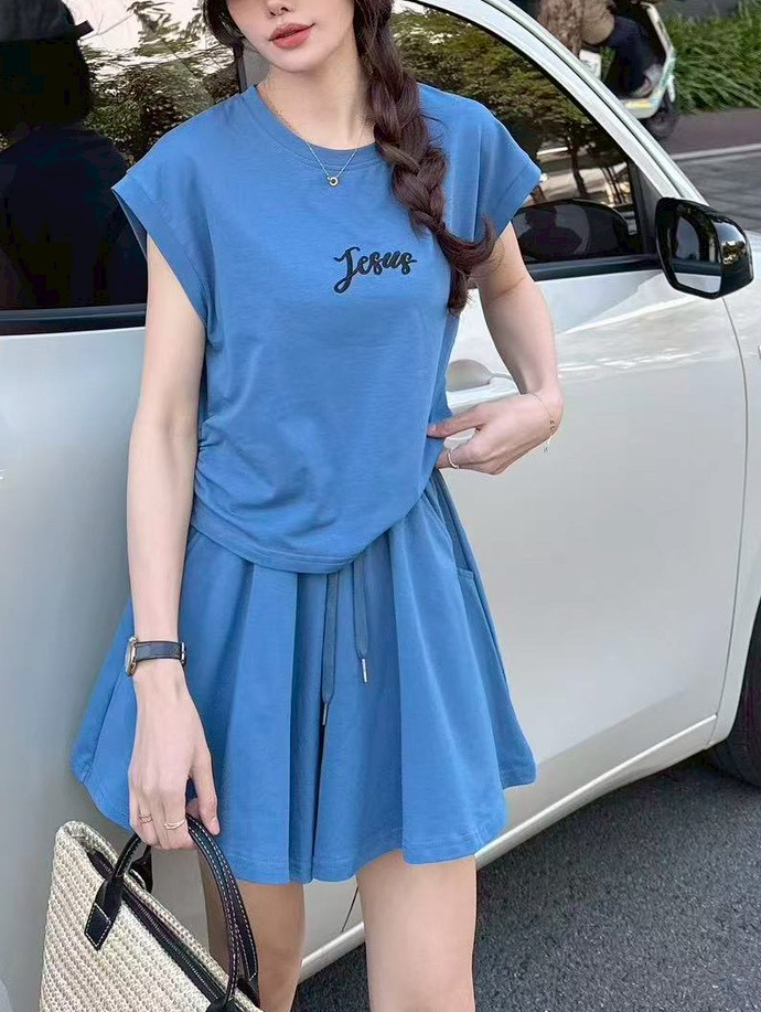 Korean Style T-Shirt & Mini Skirt Set 韩式T恤短裙套装*4 Colors