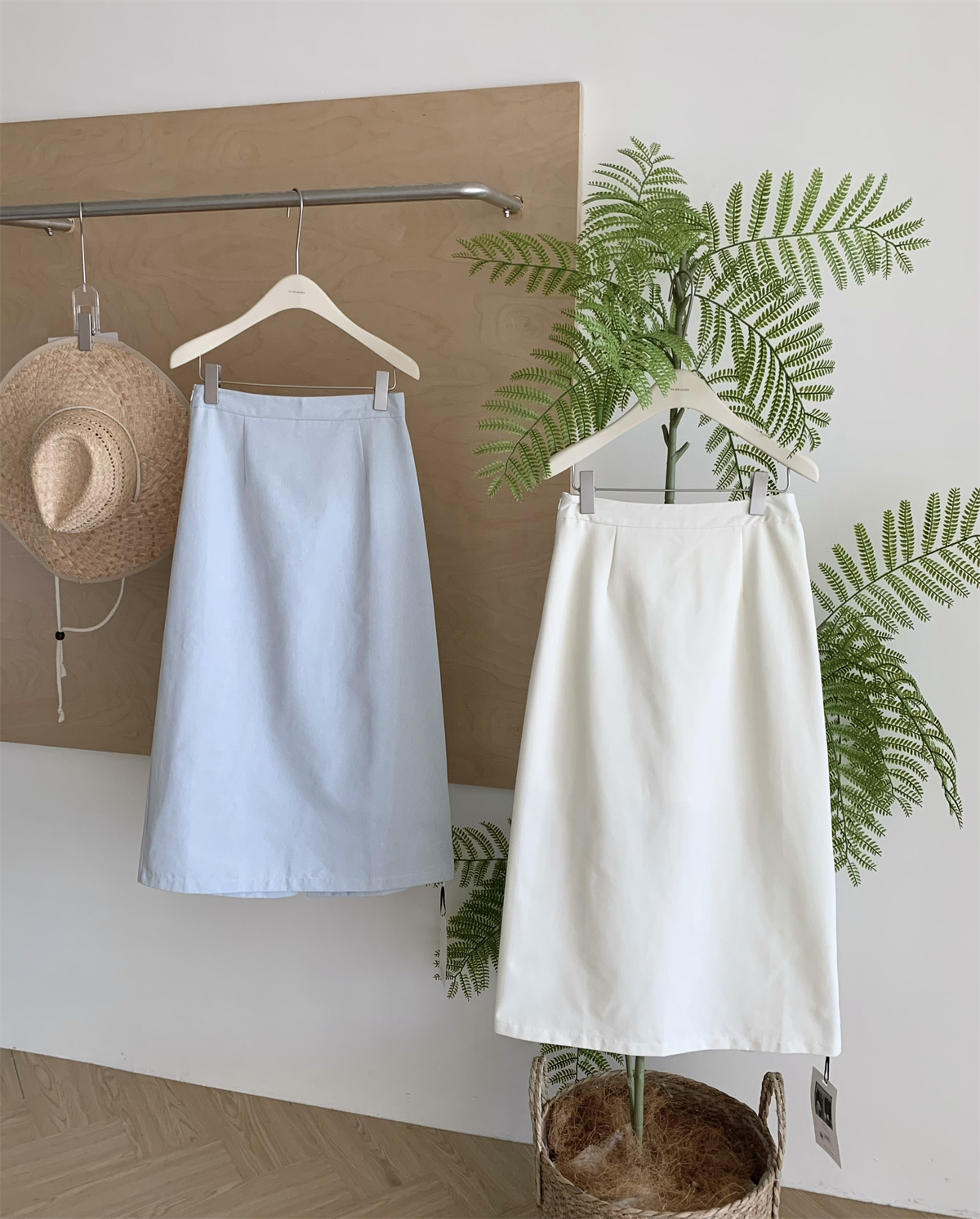 2025 Spring/Summer New Korean Style Elegant Lace Trim Sleeveless Top + High Waist Skirt Two-Piece Set for White Collar Workers