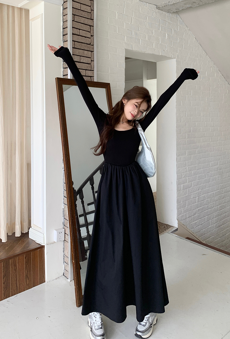 Fiona Long Sleeve Knitted Dress 方领长袖针织连衣裙*2 Colors 