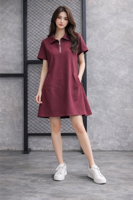 Polo Collar Dress 翻领连衣裙*4 Colors