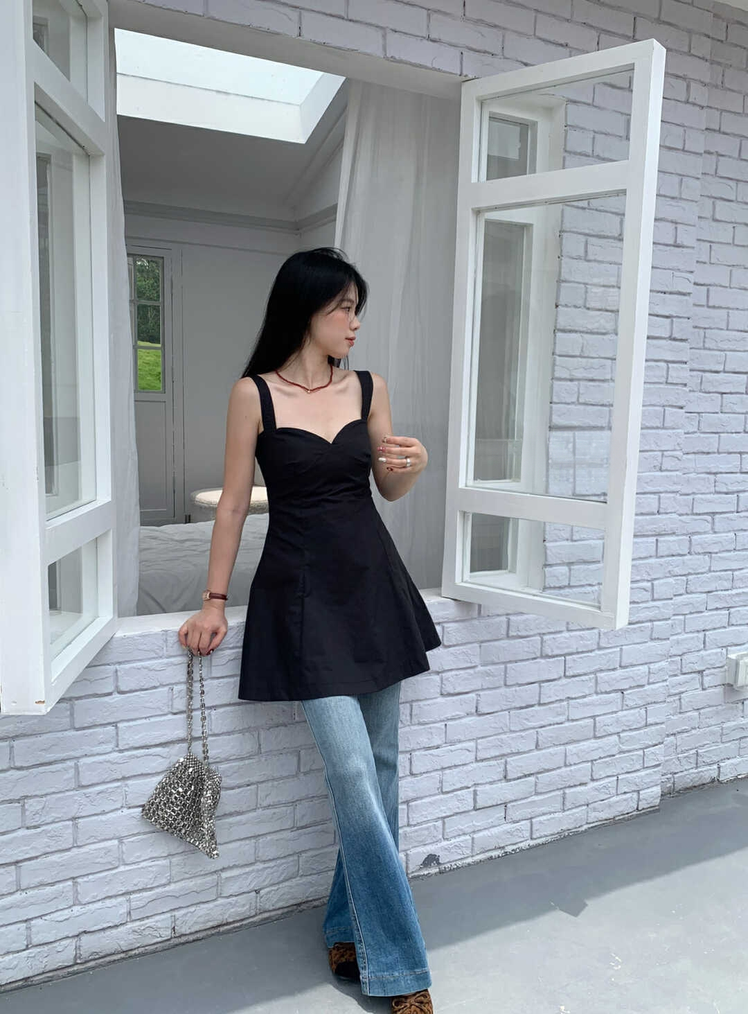 Minimalist Waist-Cinching Strap Jumpsuit 极简收腰吊带连身裙*2Colors