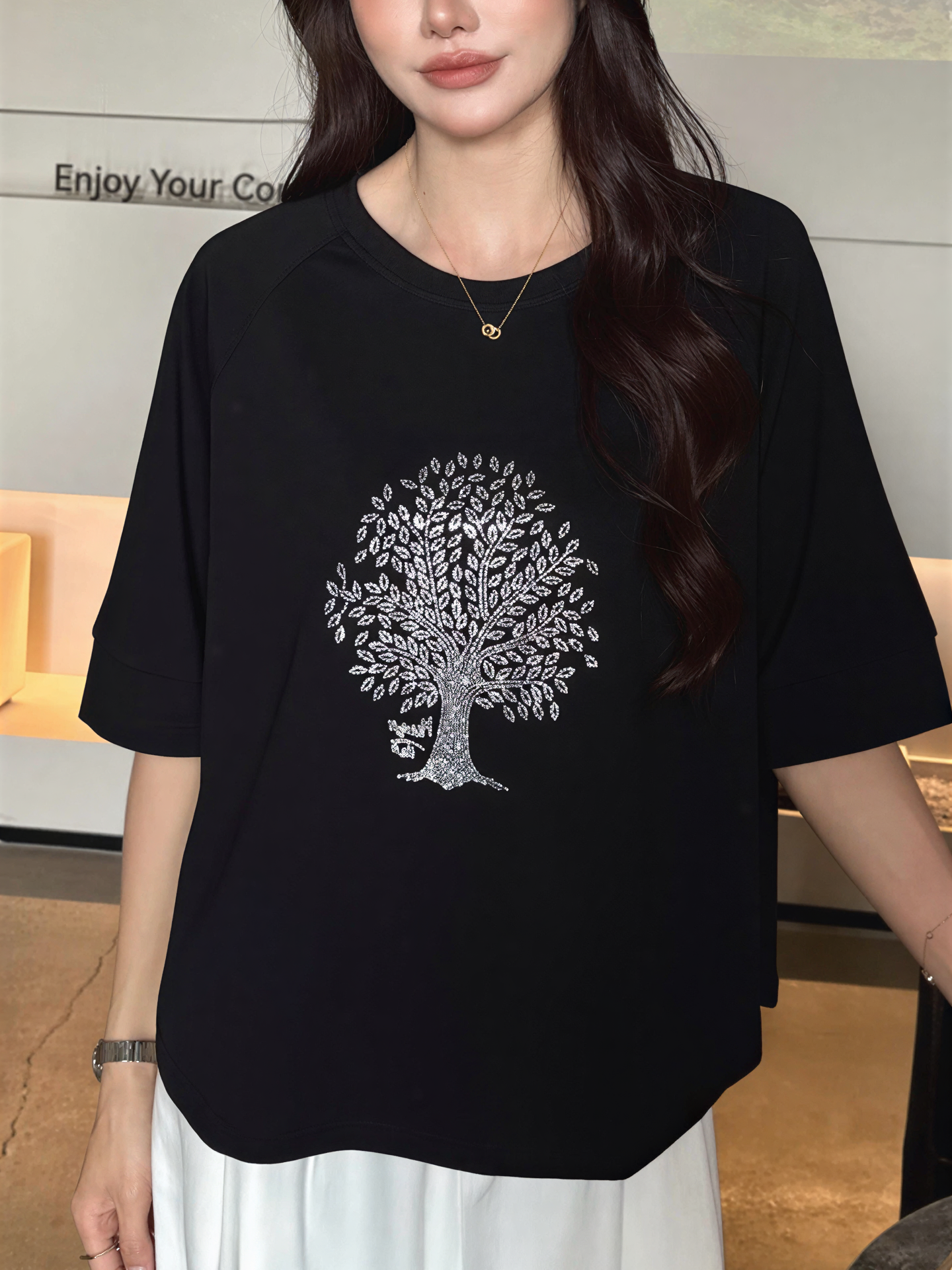 Rhinestone Moon Tree Top 亮钻月光树上衣上衣* 5 Colors