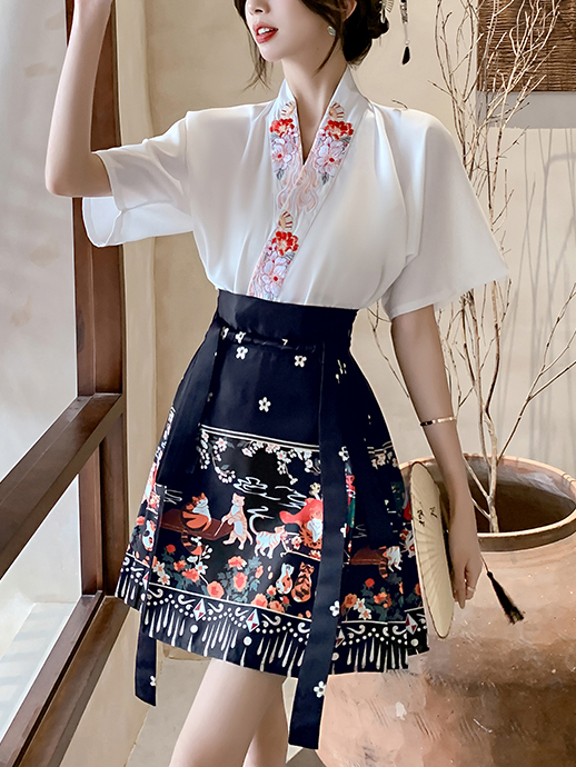 5937 Short Horse-face skirt Set 短款马面裙套装