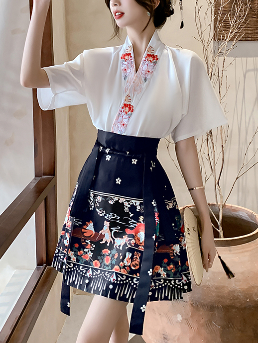 5937 Short Horse-face skirt Set 短款马面裙套装