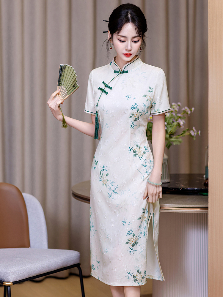 Actual Shot of New Style College Entrance Exam Cheongsam for Women, Suitable for Daily Wear, Summer New Dress