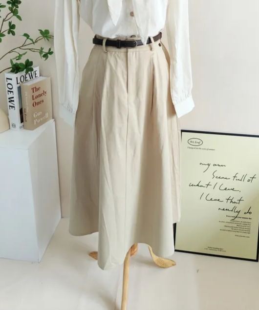 Basic A-Line Flare Skirt 简约A字大摆半身裙